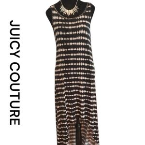 JUICY COUTURE Black and White Tie-Dye High-Low Dress. Size Small.